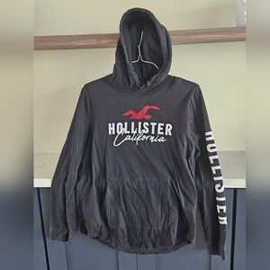Hollister Navy Blue Hoodie Shirt Teen
